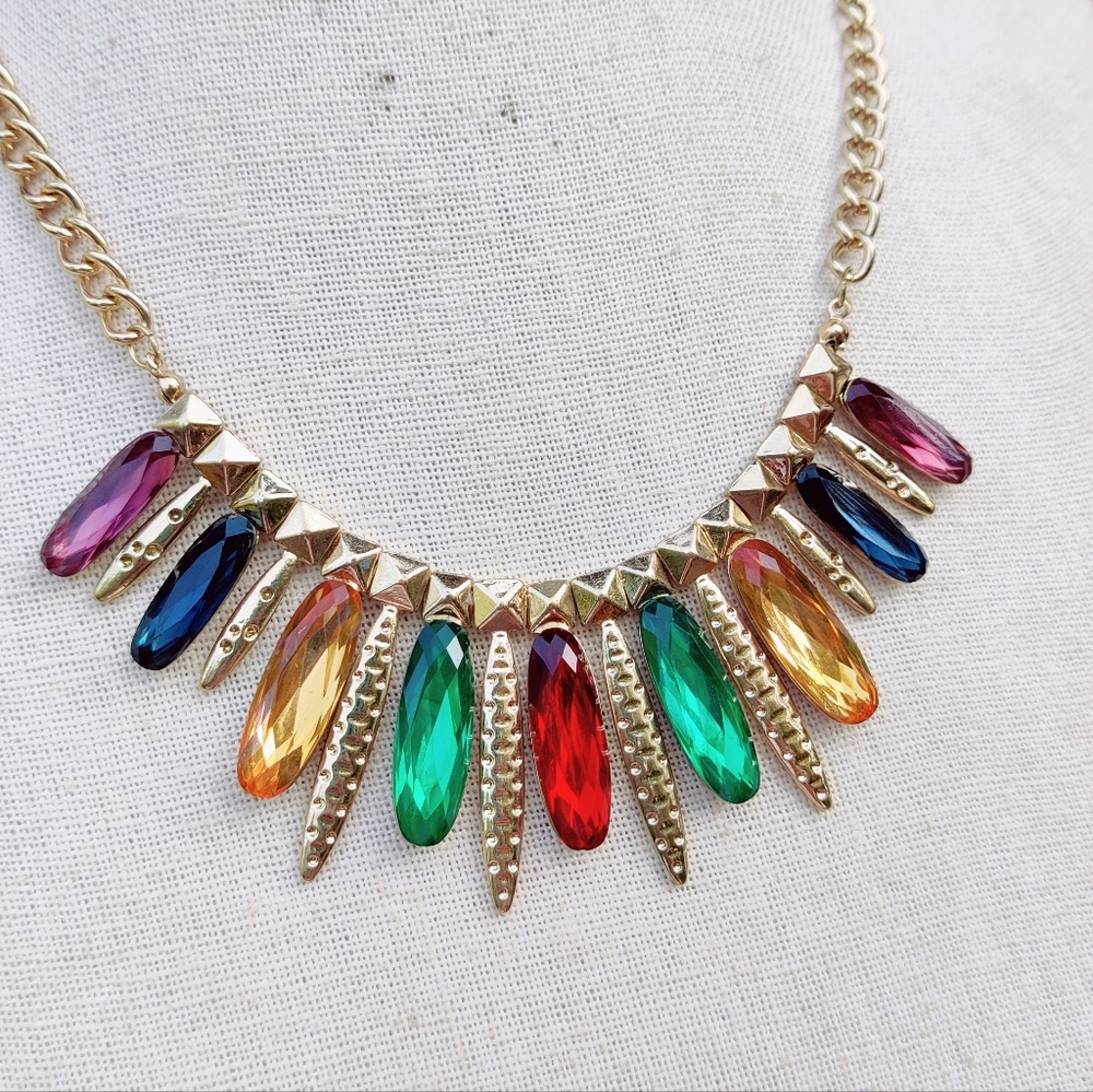 Iman Multicolor Statement Necklace - image 4